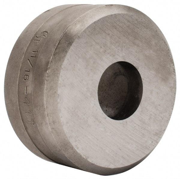 Cleveland Steel Tool - 11/16 Inch Diameter Round Ironworker Die - 2 Inch Head Diameter, 1 Inch Head Height - Americas Tooling