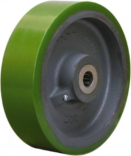 Hamilton - 10 Inch Diameter x 3 Inch Wide, Polyurethane on Cast Iron Caster Wheel - 3,000 Lb. Capacity, 3-1/2 Inch Hub Length, 1 Inch Axle Diameter, Sealed Precision Ball Bearing - Americas Tooling