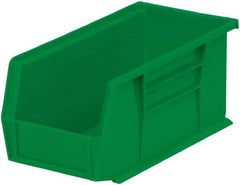 Akro-Mils - 30 Lb. Load Capacity, 10-7/8" Deep, Green Polymer Hopper Stacking Bin - 5" High x 5-1/2" Wide x 10-7/8" Long - Americas Tooling