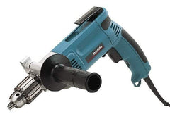 Makita - 1/2" Keyed Chuck, 900 RPM, Pistol Grip Handle Electric Drill - 7 Amps, 115 Volts, Reversible, Includes Chuck Key, Drill Chuck, Side Handle - Americas Tooling