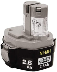 Makita - 14.4 Volt NiMH Power Tool Battery - 2.6 Ahr Capacity, 1 hr Charge Time, Series Mforce - Americas Tooling