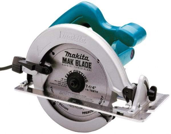 Makita - 10.5 Amps, 7-1/4" Blade Diam, 4,700 RPM, Electric Circular Saw - 120 Volts, 5/8" Arbor Hole, Right Blade - Americas Tooling