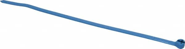 Thomas & Betts - 7.31" Long Blue Nylon Standard Cable Tie - 50 Lb Tensile Strength, 1.22mm Thick, 44.45mm Max Bundle Diam - Americas Tooling