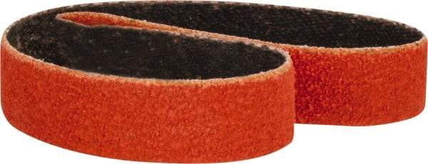 Norton - 1/2" Wide x 12" OAL, 80 Grit, Ceramic Abrasive Belt - Ceramic, Medium, Coated, Y Weighted Cloth Backing, Series R980 - Americas Tooling