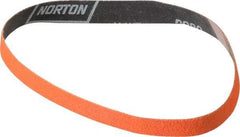 Norton - 3/4" Wide x 20-1/2" OAL, 60 Grit, Ceramic Abrasive Belt - Ceramic, Medium, Coated, Y Weighted Cloth Backing, Series R980 - Americas Tooling