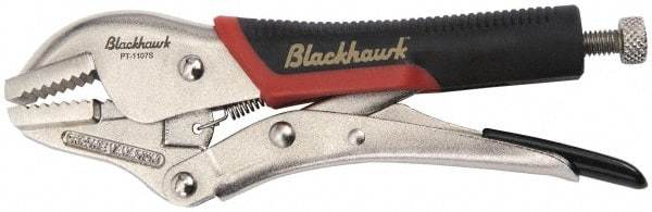 Blackhawk by Proto - 7-5/16" OAL Flat Jaw Locking Pliers - 1-25/32" Jaw Width, 5/8" Jaw Depth, Standard Handle - Americas Tooling