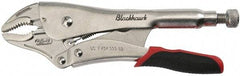 Blackhawk by Proto - 7-3/8" OAL Curved Jaw Locking Pliers - 1-17/32" Jaw Width, 1/2" Jaw Depth, Quick Release Handle - Americas Tooling