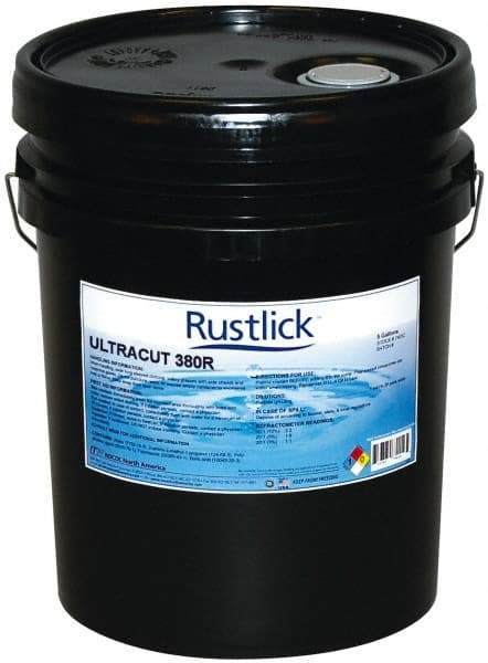 Rustlick - Ultracut 380R, 5 Gal Pail Cutting & Grinding Fluid - Semisynthetic - Americas Tooling