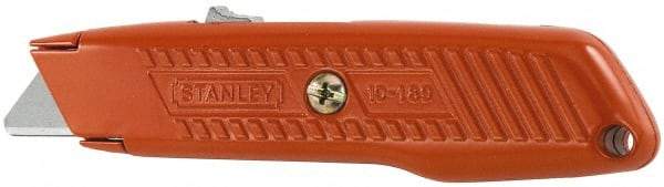 Stanley - Retractable Utility Knife - 1-7/8" Carbon Steel Blade, Gray Zinc Handle, 1 Blade Included - Americas Tooling