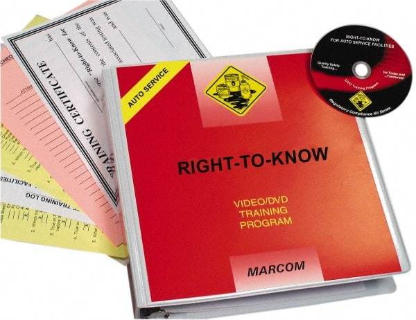 Marcom - Right to Know for Auto Service Facilities, Multimedia Training Kit - 21 Minute Run Time DVD, English and Spanish - Americas Tooling