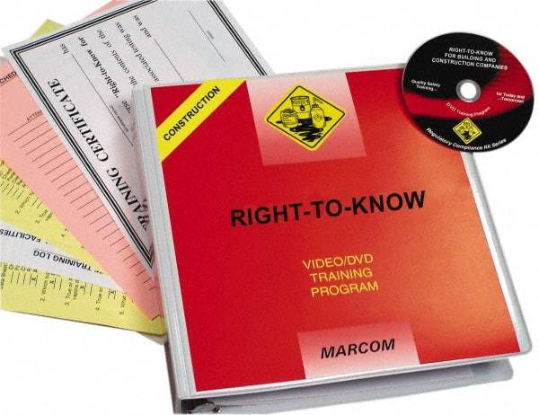 Marcom - Right to Know for Building and Construction Companies, Multimedia Training Kit - DVD, English - Americas Tooling