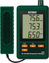 Extech - 32 to 122°F, 10 to 90% Humidity Range, Temp, CO2 Recorder - Americas Tooling