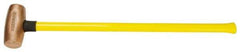 American Hammer - 10 Lb Head Nonsparking Hammer - 33" OAL, 30-1/2" Long Fiberglass Handle - Americas Tooling