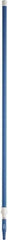 Vikan - 115 x 1-1/4" Aluminum Squeegee Handle - European Threaded Connection, Blue, Telescoping - Americas Tooling