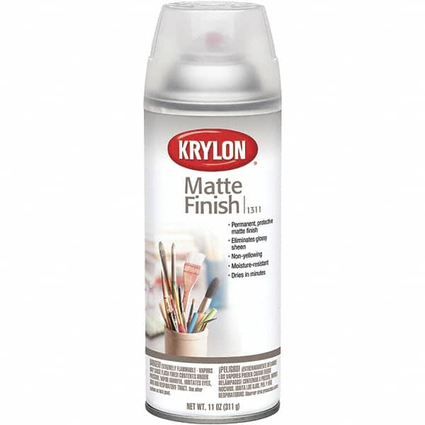 Krylon - Clear, Matte, Acrylic Enamel Spray Paint - 15 to 20 Sq Ft per Can, 16 oz Container - Americas Tooling