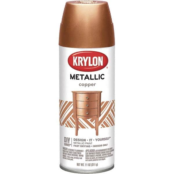 Krylon - Copper (Color), Metallic, Aerosol Spray Paint - 15 to 20 Sq Ft per Can, 16 oz Container - Americas Tooling