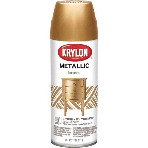 Krylon - Brass (Color), Gloss, Metallic Spray Paint - 12 oz Container - Americas Tooling