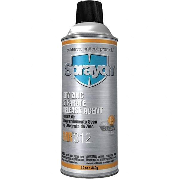 Sprayon - 16 Ounce Aerosol Can, White, General Purpose Mold Release - Zinc Stearate Composition - Americas Tooling