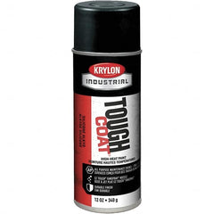 Sprayon - High Temp Black, 12 Ounce Net Fill, Metallic, Acrylic Enamel Spray Paint - 15 to 20 Sq. Ft. per Can, 12 Ounce Container - Americas Tooling