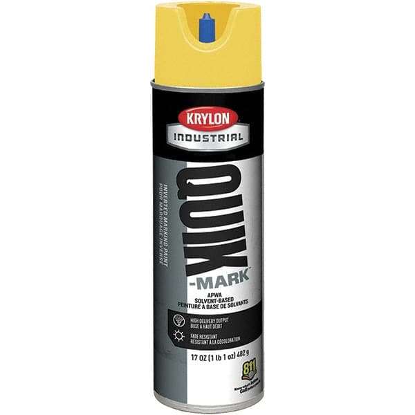 Krylon - 20 fl oz Yellow Marking Paint - 50 to 60 Sq Ft Coverage, Solvent-Based Formula - Americas Tooling