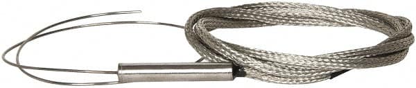 Thermo Electric - 0 to 1600°F, J Flexible, Thermocouple Probe - 3 Ft. Cable Length, Stripped Ends, 12 Inch Probe Sheath Length, 3 Sec Response Time - Americas Tooling