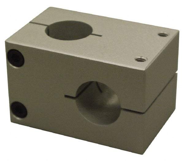 80/20 Inc. - 2 Inch Wide x 1 Inch High x 3-1/8 Inch Deep Stanchion Cross Clamp - 1.004 Inch Hole - Americas Tooling