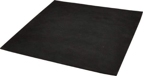 Made in USA - 12" Long, 12" Wide, 1/8" Thick, Neoprene Rubber Foam Sheet - 45 to 55 Durometer, Black, -20 to 180°F, 1,000 psi Tensile Strength, Plain Backing, Stock Length - Americas Tooling