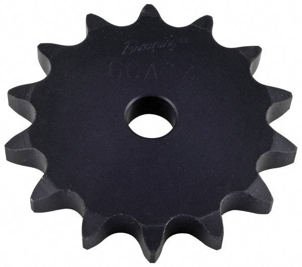 Browning - 11 Teeth, 3/4" Chain Pitch, Chain Size 60, "A" Plate Roller Chain Sprocket - 5/8" Bore Diam, 2.662" Pitch Diam, 3" Outside Diam - Americas Tooling