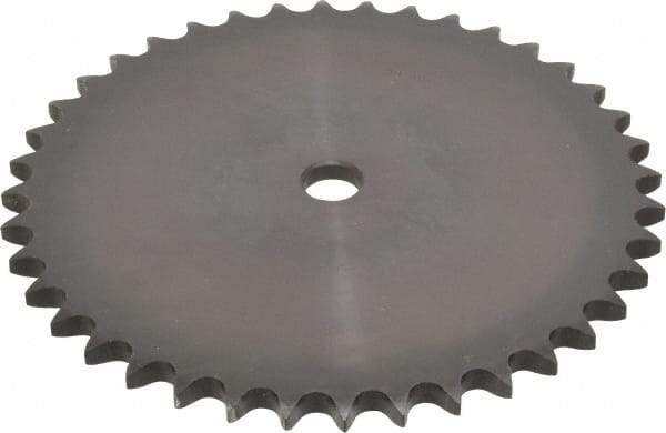 Browning - 40 Teeth, 5/8" Chain Pitch, Chain Size 50, "A" Plate Roller Chain Sprocket - 3/4" Bore Diam, 7.966" Pitch Diam, 8.32" Outside Diam - Americas Tooling