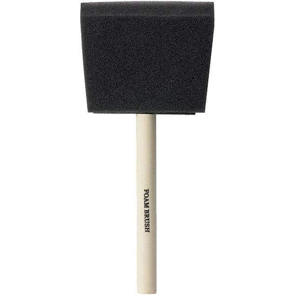 Rubberset - 3" Flat Foam Foam Paint Brush - Wood Pole-Mount Handle - Americas Tooling