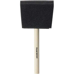 Rubberset - 3" Flat Foam Foam Paint Brush - Wood Pole-Mount Handle - Americas Tooling