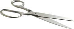 Heritage Cutlery - 4-1/4" LOC, 9" OAL Stainless Steel Standard Shears - Right Hand, Stainless Steel Straight Handle, For Poultry Processing - Americas Tooling