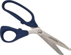 Heritage Cutlery - 3" LOC, 9" OAL Stainless Steel Standard Shears - Ambidextrous, Plastic Bent Handle, For Poultry Processing - Americas Tooling