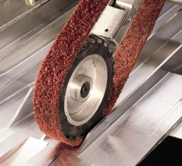 3M - 1" Wide x 72" OAL, Aluminum Oxide Abrasive Belt - Aluminum Oxide, Coarse, Nonwoven, Series SC-BL - Americas Tooling