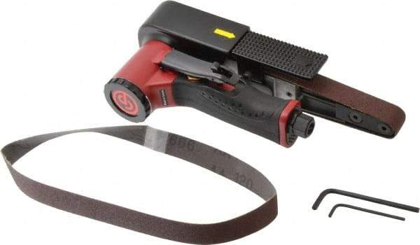 Chicago Pneumatic - 20 x 520 mm, 22,000 RPM Air Belt Sander - 1/4 Inch Inlet, 14.62 CFM Air Consumption - Americas Tooling