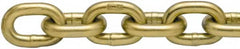 Peerless Chain - 1/4" Welded Transport Chain - 3,150 Lb Capacity, Grade 70, Cut to Length, Carbon Steel, Yellow Zinc Finish - Americas Tooling