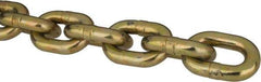 Peerless Chain - 3/8" Welded Transport Chain - 6,600 Lb Capacity, Grade 70, Cut to Length, Carbon Steel, Yellow Zinc Finish - Americas Tooling