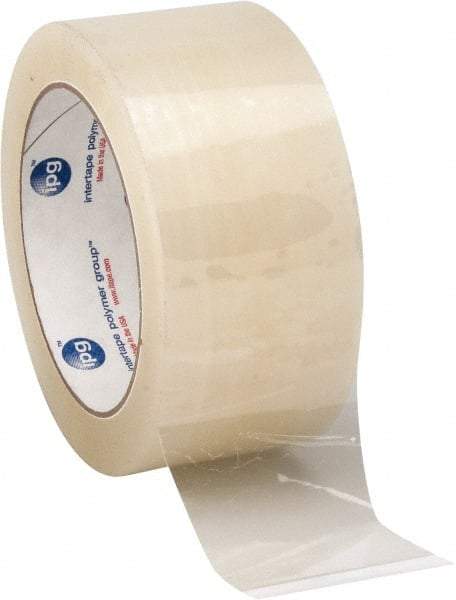 Intertape - 2" x 60 Yd Clear Rubber Adhesive Sealing Tape - Polypropylene Film Backing, 3 mil Thick, 32 Lb Tensile Strength, Series 1100 - Americas Tooling