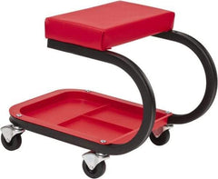 Whiteside - 400 Lb Capacity, 4 Wheel Creeper Seat with Tray - Steel, 15-1/2" Long x 19-1/4" High x 14" Wide - Americas Tooling