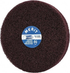 Merit Abrasives - 5" Diam, Medium Mounted Scrubber Buffing Wheel - 3 Ply, Medium Grade, 1/4" Shank Diam, 4,000 RPM - Americas Tooling