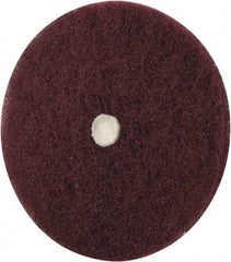 Merit Abrasives - 5" Diam, Medium Mounted Scrubber Buffing Wheel - 1 Ply, Very Fine Grade, 1/4" Shank Diam, 4,000 RPM - Americas Tooling