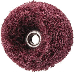 Merit Abrasives - 1" Diam Medium Density Cross Buff - 2 Plys, 8-32 Thread, Very Fine Grade, 25,000 Max RPM - Americas Tooling