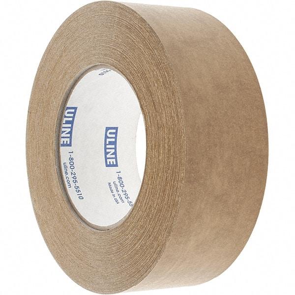 Made in USA - 2" x 60 Yd Tan Rubber Adhesive Sealing Tape - Paper Backing, 7 mil Thick - Americas Tooling