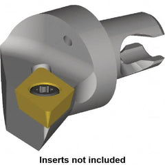 Kennametal - Left Hand Cut, Size KM2016, DP.. Insert Compatiblity, Internal or External Modular Turning & Profiling Cutting Unit Head - 17mm Ctr to Cutting Edge, 20mm Head Length, Through Coolant, Series KM Micro - Americas Tooling