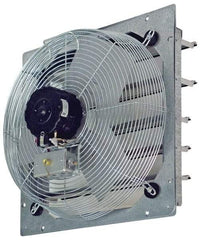 TPI - 18" Blade, Direct Drive, 1/8 hp, 2,300, 2,100 & 1,850 CFM, Totally Enclosed Exhaust Fan - 21-1/8" Opening Height x 21-1/8" Opening Width, 120 Volt, 3 Speed, Single Phase - Americas Tooling