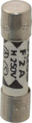 Cooper Bussmann - 250 VAC, 32 VDC, 2 Amp, Fast-Acting Miniature Ceramic Fuse - 20mm OAL, 5mm Diam - Americas Tooling