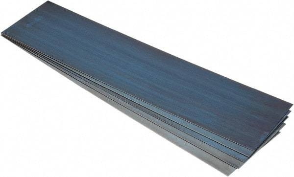 Value Collection - 5 Piece, 2 Ft. Long x 6 Inch Wide x 0.032 to 0.062 Inch Thick, Assortment Sheet Shim Stock - Spring Steel, 0.032 to 0.062 Inch Thick - Americas Tooling