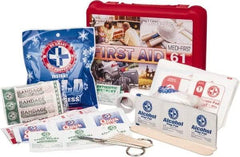 Medique - 61 Piece, Multipurpose/Auto/Travel First Aid Kit - 8" Wide x 2-1/2" Deep x 6" High, Plastic Case - Americas Tooling