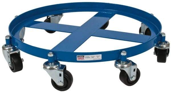 PRO-SOURCE - 2,000 Lb Load Capacity, 55 Gal Drum Dolly - 4" High, 8 Wheels - Americas Tooling