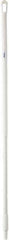 Vikan - 51 x 1-1/4" Fiberglass Squeegee Handle - European Threaded Connection, White - Americas Tooling